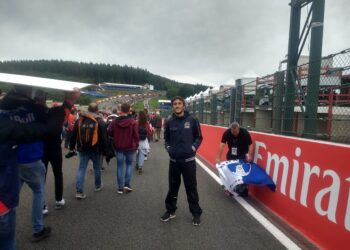 La primer foto Franco en el Circuito de Spa