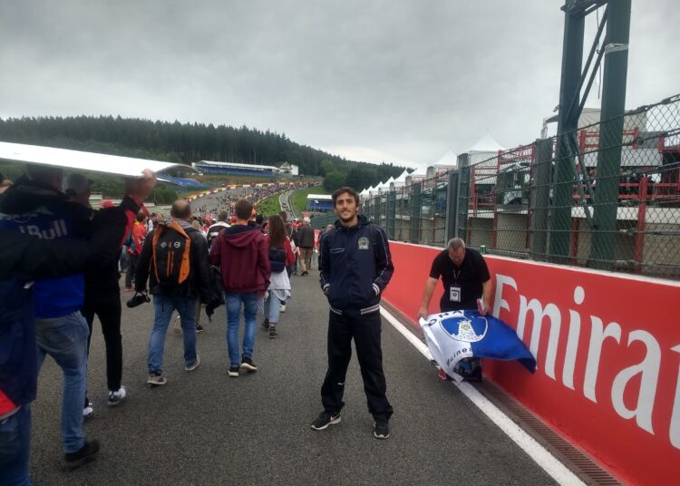 La primer foto Franco en el Circuito de Spa
