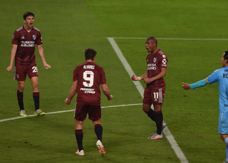 River mostró toda su contundencia, goleó 6-0 a Binacional en Perú y se encamina hacia los octavos de  Libertadores