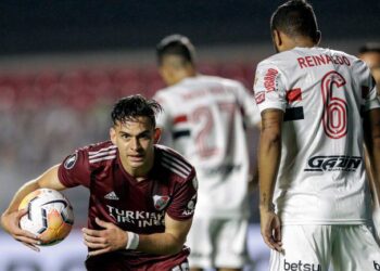 River jugó un gran partido en Brasil e igualó 2-2 ante San Pablo