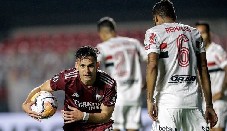 River jugó un gran partido en Brasil e igualó 2-2 ante San Pablo