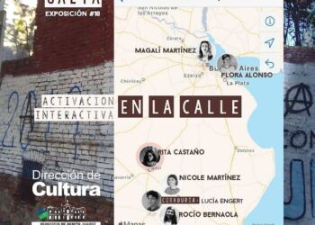 Activación en la calle de la exposición virtual “Ubicación en tiempo real”