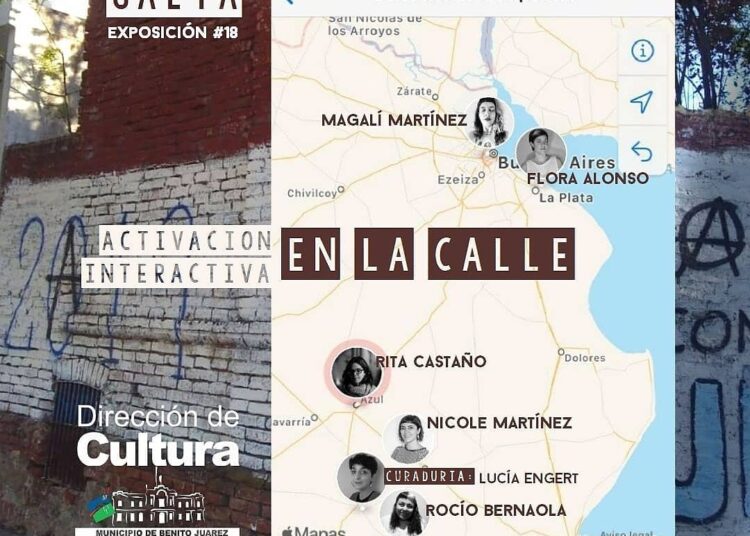 Activación en la calle de la exposición virtual “Ubicación en tiempo real”