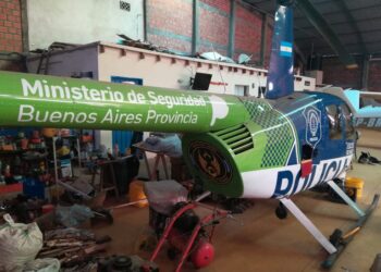 En un operativo contra el narcotráfico en Paraguay encontraron un helicóptero con la inscripción de la Policía Bonaerense