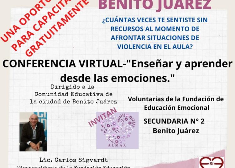 Se invita a participar de la charla «Enseñar y aprender desde las emociones»
