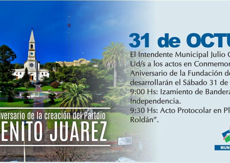 153 Aniversario del Partido de Benito Juárez y una celebración distinta