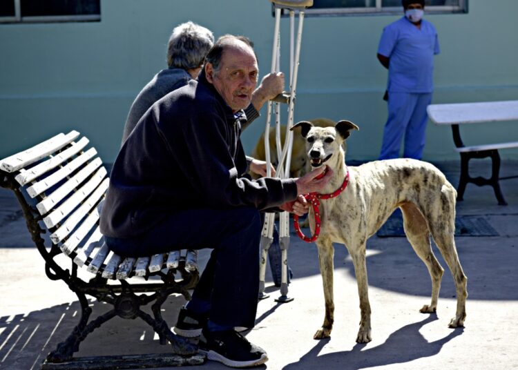 Terapia asistida por perros en el Hogar de Ancianos Municipal “Cayetano Zibecchi”
