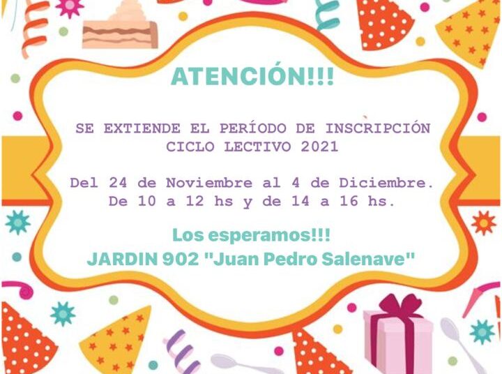 Se extiende el período de inscripción en el Jardín de Infantes 902