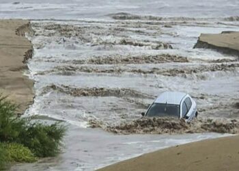 Temporal en la Costa Atlántica: calles anegadas, árboles caídos y alerta rojo