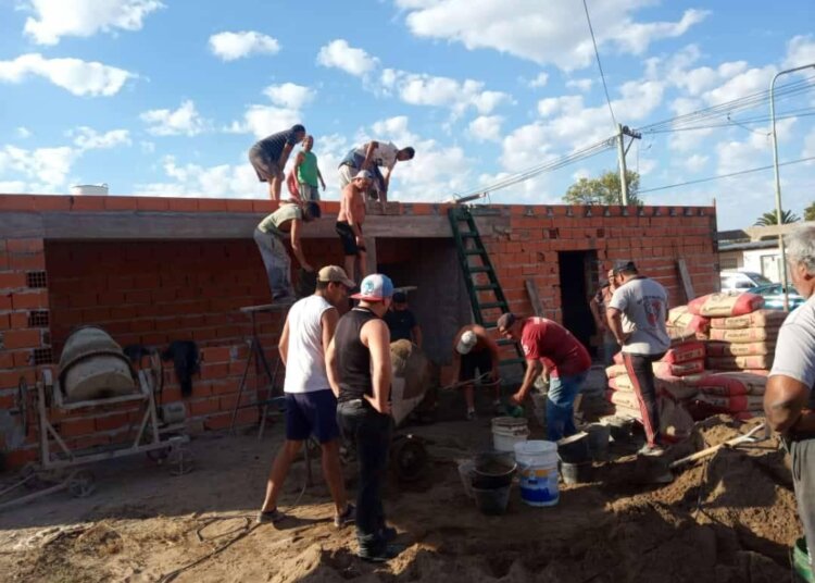La Filial de River terminó la obra de la losa, ardua tarea el fin de semana