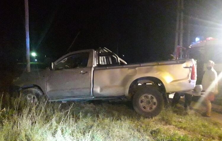 Accidente entre dos camionetas, los conductores con lesiones leves tras el impacto