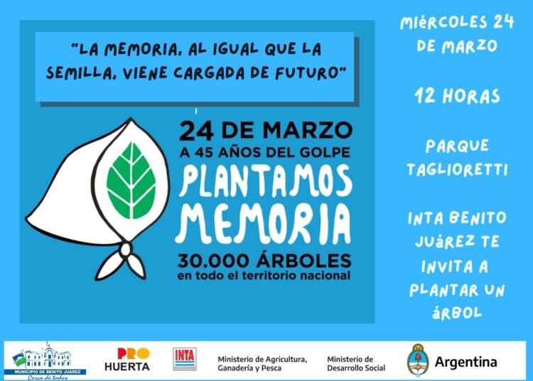 El INTA juarense se suma a la campaña «Plantamos Memoria»