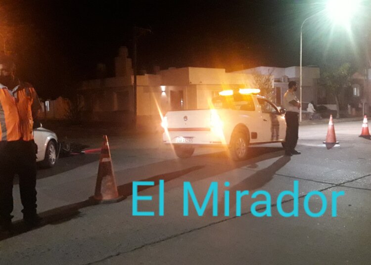 Accidente en la intersección de San Antonio y Av. Mitre