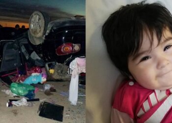 El milagro Chloe: sus padres volcaron en la ruta, la beba salió despedida del auto y la hallaron ilesa y sonriendo