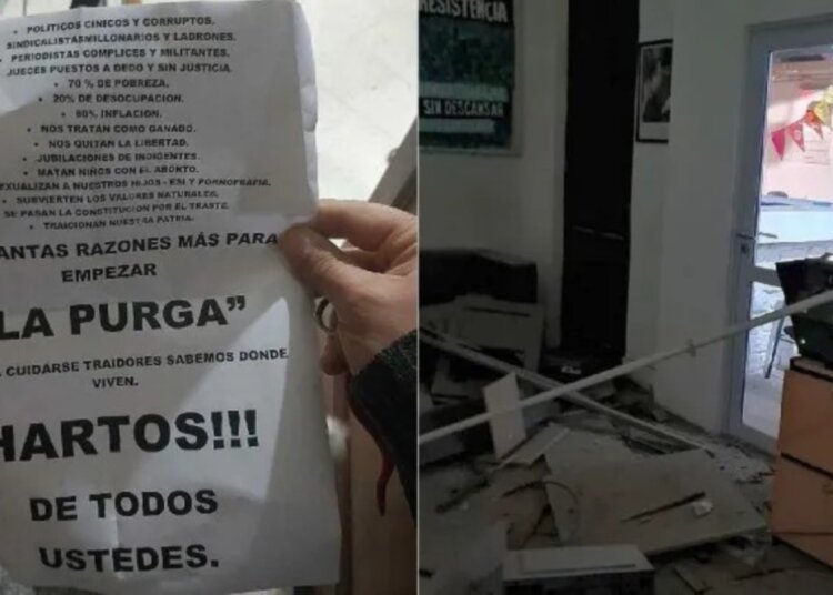 Un explosivo casero explotó en la sede de La Cámpora en Bahía Blanca