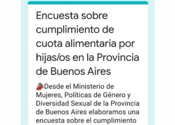 Se elaboró una encuesta sobre el cumplimiento de la cuota alimentaria, cómo contestarla