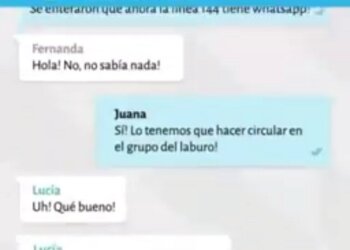 La Línea 144 tiene WhatsApp