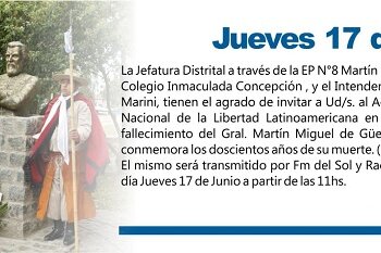 Acto Oficial en conmemoración del fallecimiento del Gral. Martín M. de Güemes.