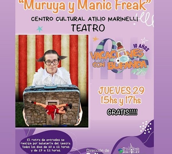 Doble función: Muruya y Maniac Freak se presenta hoy en el Marinelli