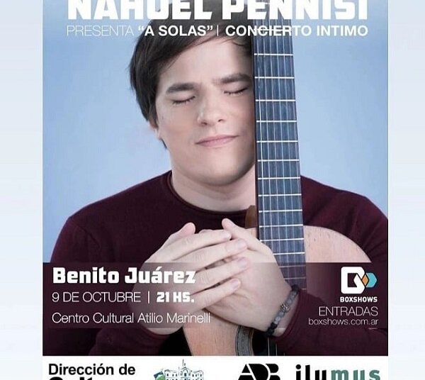 El reconocido músico Nahuel Pennisi se presentará el 9 de octubre en el Marinelli