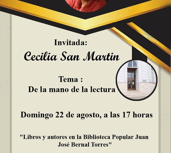 En el marco de “Libros y Autores” la invitada será María Cecilia San Martín