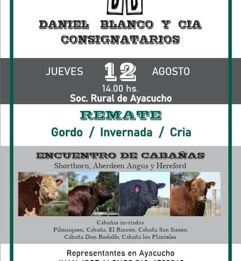 Daniel Blanco y Cia en Ayacucho con sus representantes Juan y Mauricio Alonso