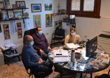 El Intendente Municipal mantuvo una videoconferencia con funcionarios de la Empresa Loma Negra
