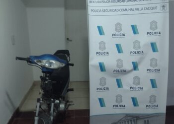 Secuestraron una motocicleta en Villa Cacique