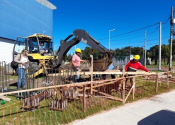 Dio comienzo la construcción de la Sala de Gimnasia Artística en el polideportivo municipal “Gabriel Atilio Solís”