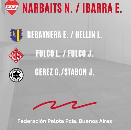 Trinquete de Alumni, Narbaits- Ibarra la pareja de segunda categoría
