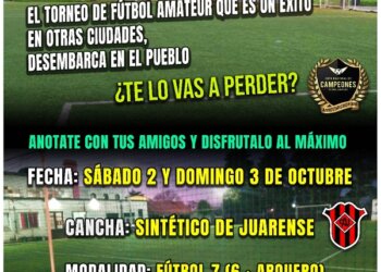En la  sintética de Juarense se juega un Torneo Relámpago el 2 y 3 de octubre