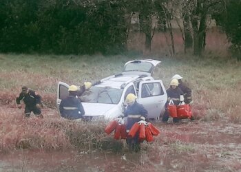 Vuelco sin heridos sobre Ruta 3 en el kilómetro 423