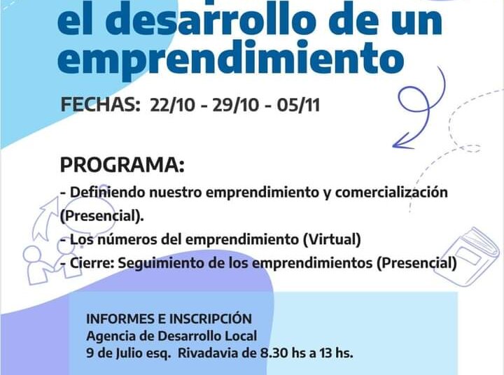 Se dictará un taller denominado «Claves para el Desarrollo de un Emprendimiento»