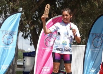 Soledad Acuña se subió al podio en el Duatlón Rural de Las Flores
