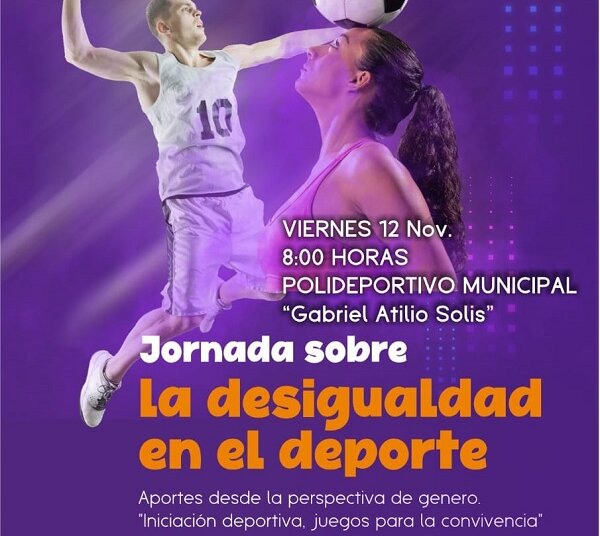 Este viernes se realiza una Jornada sobre la Desigualdad en el deporte