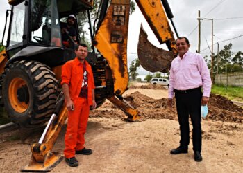 El intendente Marini recorrió obras en la ciudad cabecera