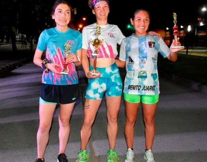 Podio para Soledad Acuña en Carrera la Nocturna de Coronel Pringles
