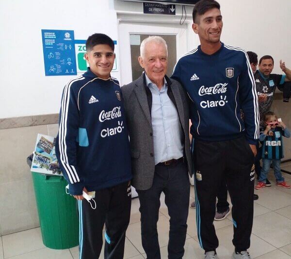 Nicolás Binderup y Alex Rivada concentraron con Los Halcones en Ezeiza