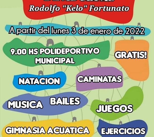 Este lunes comienza la Colonia Municipal de Adultos Rodolfo «Kelo» Fortunato