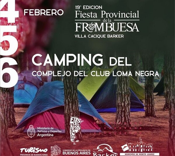 Camping gratuito para la Fiesta Provincial de la Frambuesa