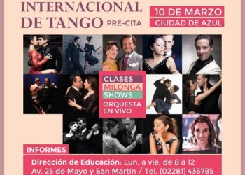 Azul será sede de un festival internacional de tango