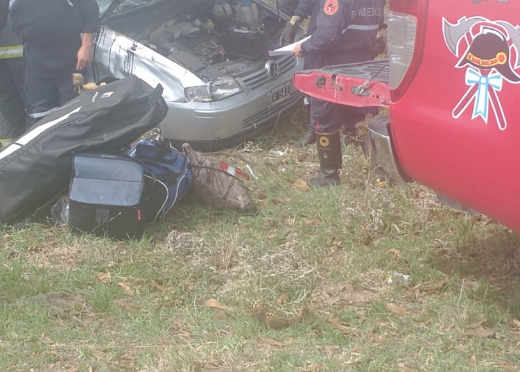 Volcó un vehículo sobre la ruta 86