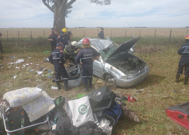 Volcó un vehículo sobre la ruta 86