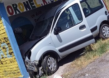 Un utilitario terminó incrustado en la garita de Cnel. Rodolfo Bunge