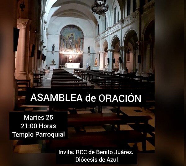 Este martes se realiza la Asamblea de Oración de la Renovación Carismática Católica