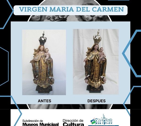 Restauración de la pieza Museal de la Imágen de la Virgen del Carmen