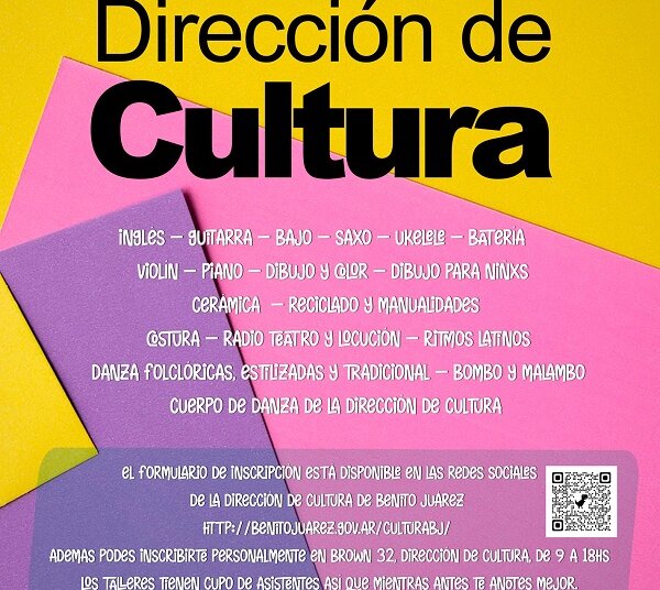 Dirección de Cultura abre la inscripción para los talleres 2022
