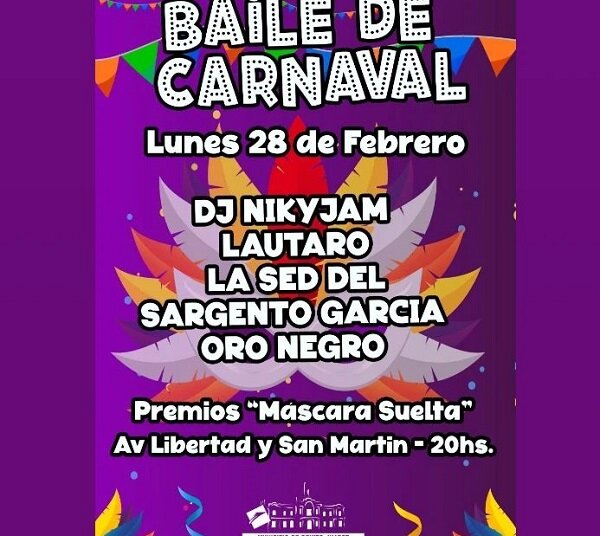 Comienza hoy el Baile de Carnaval, música, disfraces y muchos premios