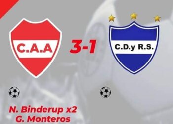 Alumni clasificado: le ganó 3 a 1 a Suteryh con doblete de Binderup y Monteros