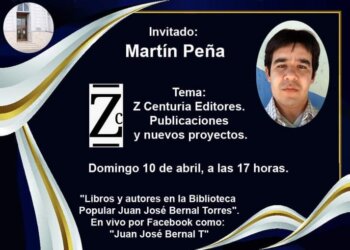 El marco Libros y Autores desde las 17 estará Martín Peña